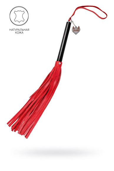 Красно-черная кожаная плеть - 50 см. Красно-черная кожаная плеть - 50 см.