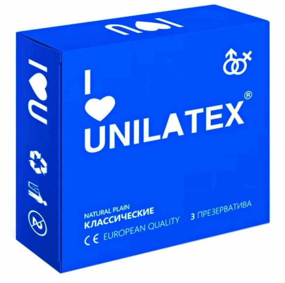 Классические презервативы Unilatex Natural Plain - 3 шт. Классические презервативы Unilatex Natural Plain - 3 шт.