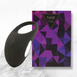 Черное эрекционное виброкольцо Thor Cockring Черное эрекционное виброкольцо Thor Cockring