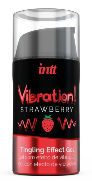 Жидкий интимный гель с эффектом вибрации Vibration! Strawberry - 15 мл. Жидкий интимный гель с эффектом вибрации Vibration! Strawberry - 15 мл.