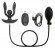 Черная расширяющаяся анальная пробка с вибрацией RC Inflatable Expander Plug with Vibration