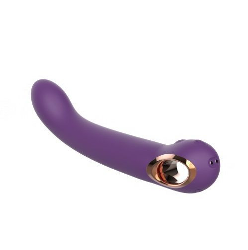 Фиолетовый силиконовый вибратор - 22,1 см.