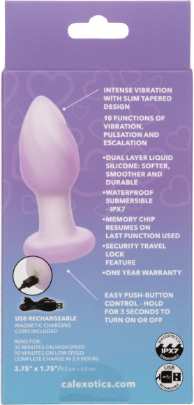 Сиреневая анальная пробка Ridge Probe с вибрацией - 9,5 см. Сиреневая анальная пробка Ridge Probe с вибрацией - 9,5 см.