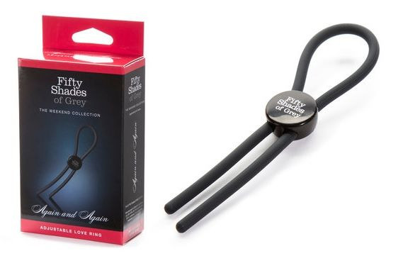 Тёмно-серое эрекционное кольцо с зажимом Again and Again Adjustable Cock Ring Тёмно-серое эрекционное кольцо с зажимом Again and Again Adjustable Cock Ring