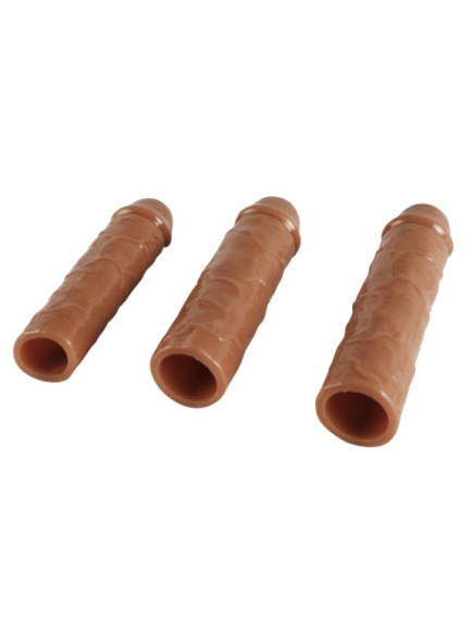 Набор из 3 насадок закрытого типа для увеличения длины и обхвата полового члена Набор из 3 насадок закрытого типа для увеличения длины и обхвата полового члена