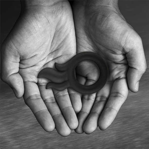 Черное эрекционное кольцо-пламя Rooster Hawk Черное эрекционное кольцо-пламя Rooster Hawk