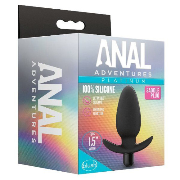 Черная анальная вибропробка Silicone Saddle Plug - 12,1 см. Черная анальная вибропробка Silicone Saddle Plug - 12,1 см.