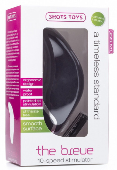 Чёрный клиторальный вибратор The Breve