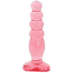 Розовая анальная пробка Crystal Jellies 5  Anal Delight - 14 см.