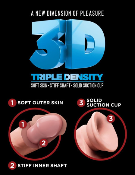 Телесный фаллоимитатор на присоске 9 Triple Density Cock with Balls - 24,1 см. Телесный фаллоимитатор на присоске 9 Triple Density Cock with Balls - 24,1 см.