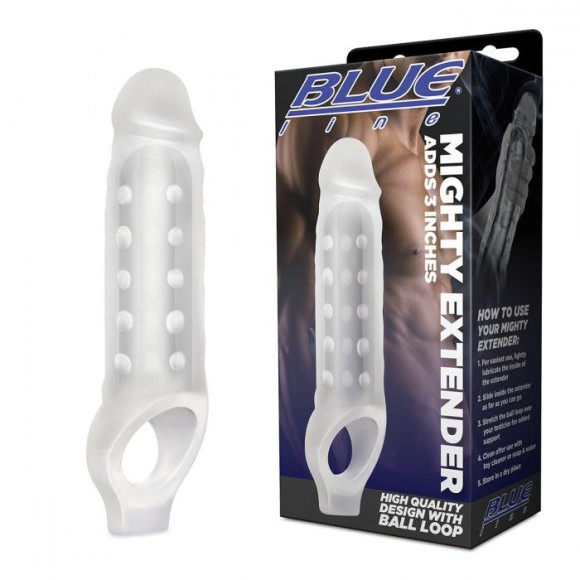 Прозрачная текстурированная насадка Mighty Extender - 13 см. Прозрачная текстурированная насадка Mighty Extender - 13 см.
