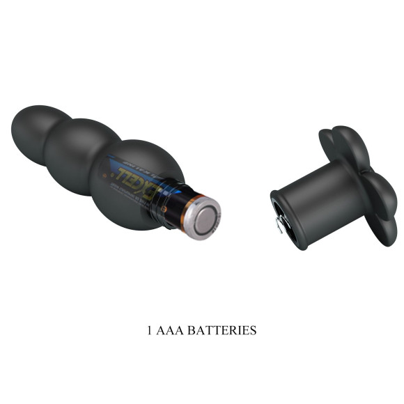 Черный анальный вибростимулятор Jadier - 11 см.