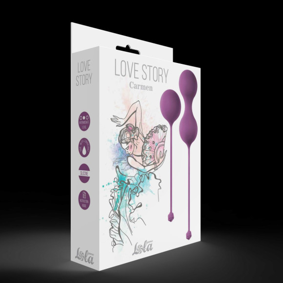 Набор фиолетовых вагинальных шариков Love Story Carmen Набор фиолетовых вагинальных шариков Love Story Carmen