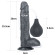 Черный фаллоимитатор-гигант с грушей 10 Squirt Extreme Dildo - 25,5 см. Черный фаллоимитатор-гигант с грушей 10 Squirt Extreme Dildo - 25,5 см.