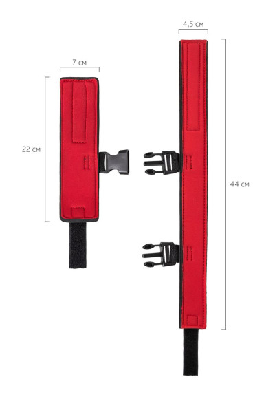 Черный ошейник с наручниками на липучках Черный ошейник с наручниками на липучках