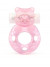 Розовое эрекционное виброкольцо в форме мишки