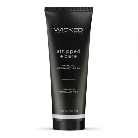 Массажный легкий крем WICKED Stripped plus Bare - 120 мл. Массажный легкий крем WICKED Stripped plus Bare - 120 мл.