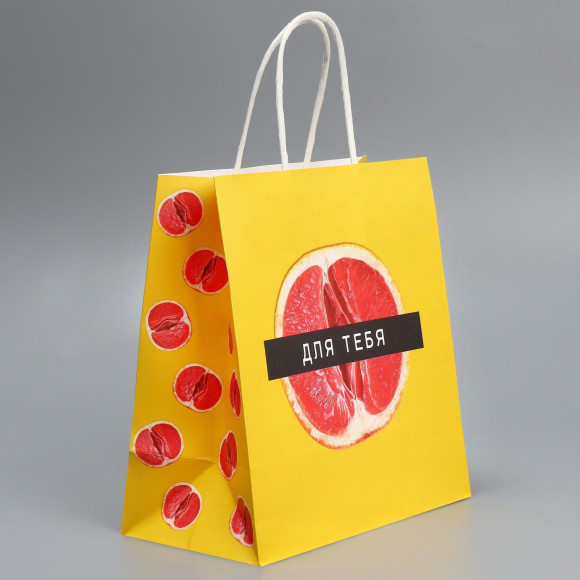 Подарочный крафтовый пакет «Сладость» - 22×22×11 см. Подарочный крафтовый пакет «Сладость» - 22×22×11 см.