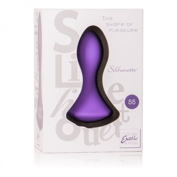 Перезаряжаемый фиолетовый вибромассажер Silhouette S5 - 10,25 см.