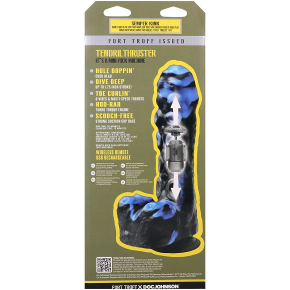 Черно-синяя мини-машина на присоске Tendril Thruster - 21,6 см.