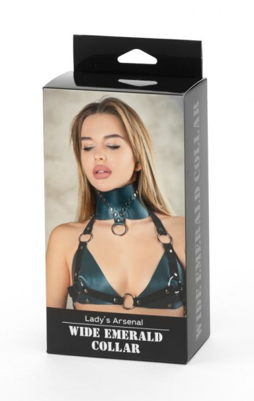 Изумрудный широкий ошейник Wide Emerald Collar Изумрудный широкий ошейник Wide Emerald Collar