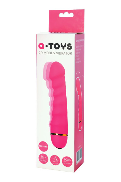 Розовый рельефный вибростимулятор точки G - 16 см.