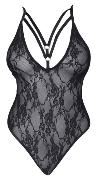 Эффектное кружевное боди со стрепами Эффектное кружевное боди со стрепами