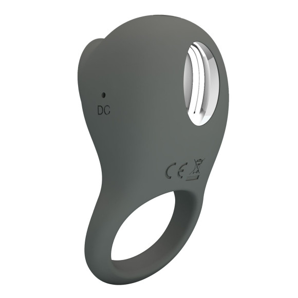 Серое эрекционное виброкольцо со стимуляцией клитора Серое эрекционное виброкольцо со стимуляцией клитора