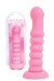 Розовый водонепроницаемый вибратор с рёбрышками - 20,5 см.