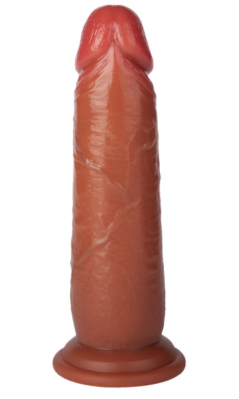 Реалистичный фаллоимитатор без мошонки из двухслойного силикона - 20 см. Реалистичный фаллоимитатор без мошонки из двухслойного силикона - 20 см.