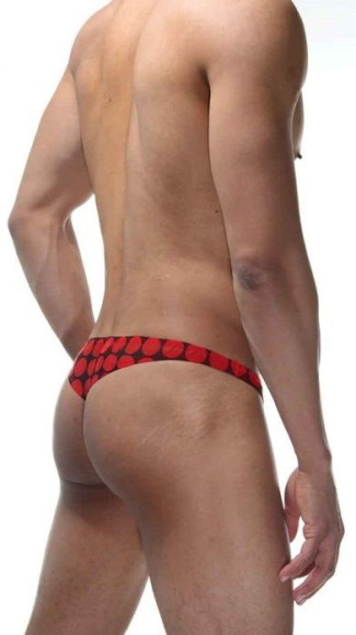 Мужские трусы-тонга в крупный горох Мужские трусы-тонга в крупный горох