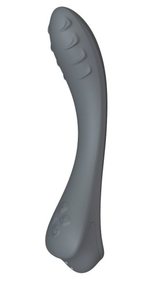 Темно-серый вибратор для G-точки Apus - 19 см. Темно-серый вибратор для G-точки Apus - 19 см.