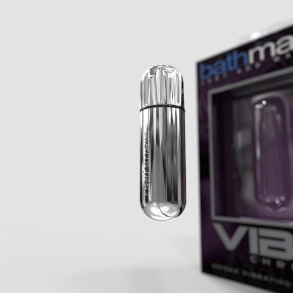 Серебристая перезаряжаемая вибропуля Bathmate Vibrating Bullet Vibe Chrome Серебристая перезаряжаемая вибропуля Bathmate Vibrating Bullet Vibe Chrome