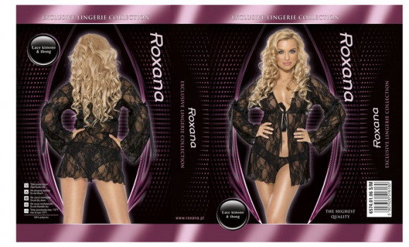 Ажурный пеньюар с длинными рукавами