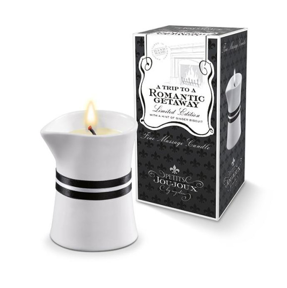 Массажное масло в виде малой свечи Petits Joujoux Romantic Getaway с ароматом мяты и имбирного бисквита Массажное масло в виде малой свечи Petits Joujoux Romantic Getaway с ароматом мяты и имбирного бисквита