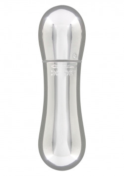 Серебристый мини-вибромассажер MINI VIBRATING MASSAGER - 8 см.