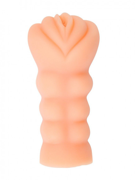 Телесный мастурбатор-вагина с эрекционными кольцами в комплекте