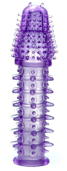 Фиолетовая закрытая насадка на пенис - 13,5 см. Фиолетовая закрытая насадка на пенис - 13,5 см.