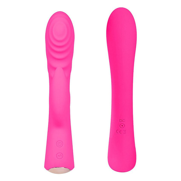 Ярко-розовый вибромассажер-кролик 5 Silicone Ripple Passion - 19,1 см. Ярко-розовый вибромассажер-кролик 5 Silicone Ripple Passion - 19,1 см.