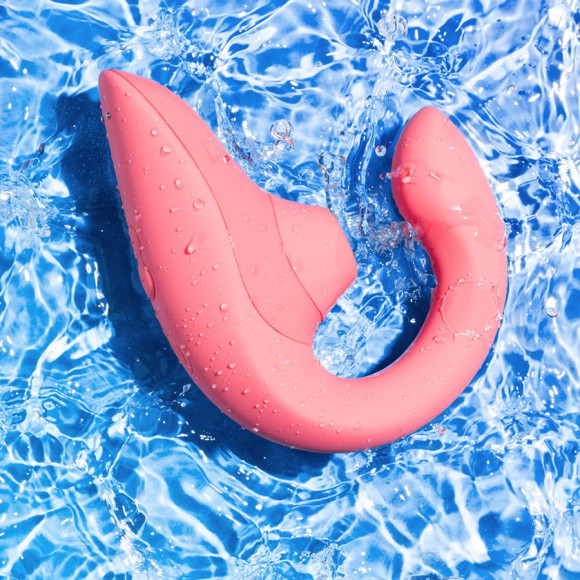 Розовый вибромассажер для двойной стимуляции Womanizer Blend Розовый вибромассажер для двойной стимуляции Womanizer Blend