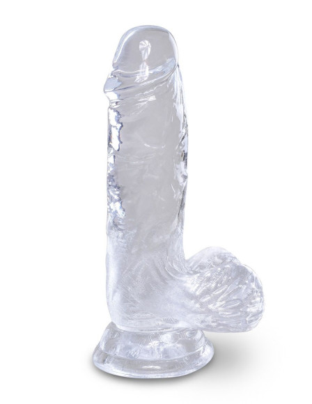 Прозрачный фаллоимитатор King Cock Clear 5 Cock with Balls - 15,2 см. Прозрачный фаллоимитатор King Cock Clear 5 Cock with Balls - 15,2 см.