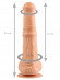 Телесный фаллоимитатор-реалистик с мошонкой - 25 см.