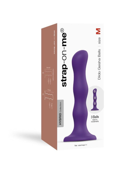 Фиолетовая насадка Strap-On-Me Dildo Geisha Balls size M Фиолетовая насадка Strap-On-Me Dildo Geisha Balls size M
