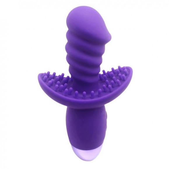 Фиолетовый вибратор INDULGENCE Rechargeable Wild Ride - 16,5 см.
