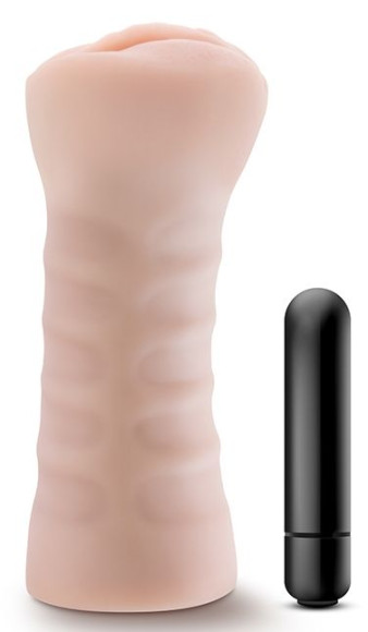Телесный мастурбатор-вагина с вибропулей Ashley