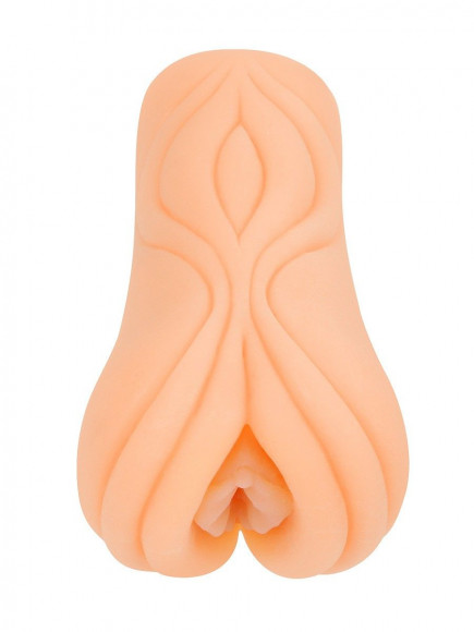 Телесный мастурбатор-вагина с рельефом на поверхности