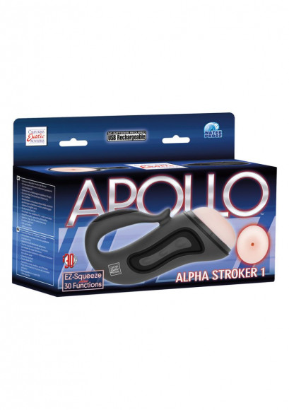 Серый мастурбатор с вибрацией APOLLO ALPHA STROKER