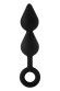 Черный анальный стимулятор XL Double Drop Plug - 20 см.