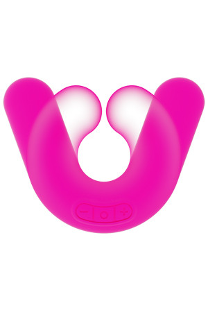 Розовый многофункциональный вибратор DONUT STRAWBERRY