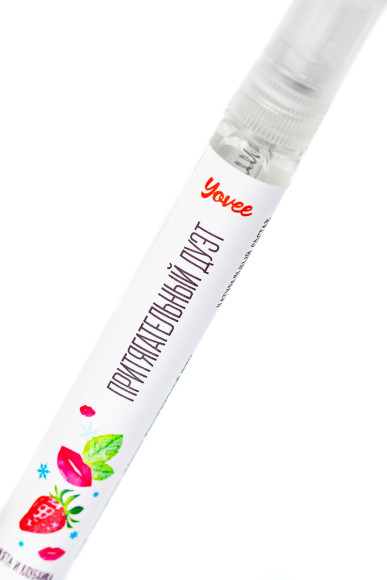 Охлаждающе-возбуждающий оральный спрей «Притягательный дуэт» со вкусом мяты и клубнки - 10 мл. Охлаждающе-возбуждающий оральный спрей «Притягательный дуэт» со вкусом мяты и клубнки - 10 мл.